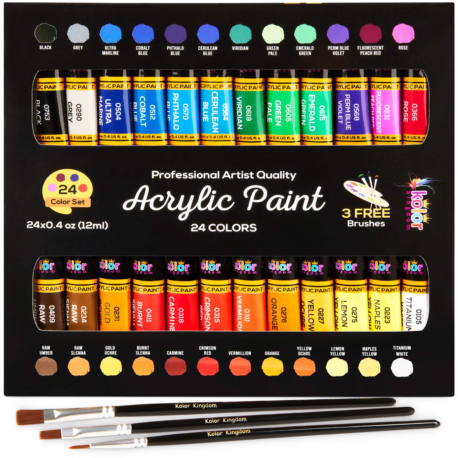 Acrylic Paint Set 24 Colors